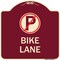 Signmission No Parking Symbol Bike Lane Heavy-Gauge Aluminum Architectural Sign, 18" x 18", BU-1818-23817 A-DES-BU-1818-23817 - alternate 1